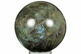 Flashy, Polished Labradorite Sphere - Madagascar #194932-1